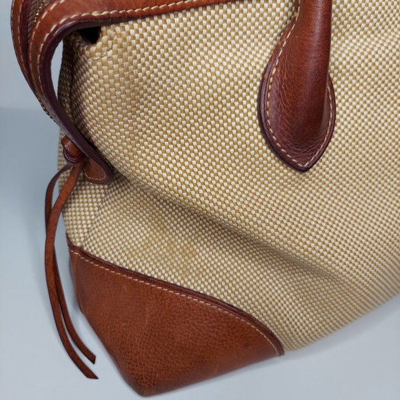 Dooney & Bourke Brown Tweed with Leather Accent Purse - Picture 11 of 12